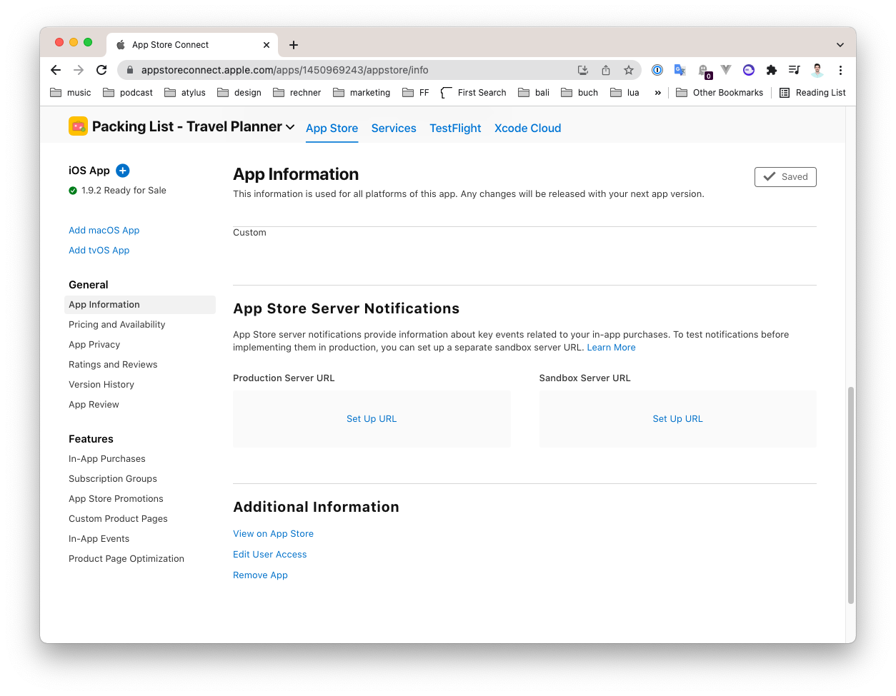 Appstore Server to Server notification Step 1 - LinkFive Appstore Server to Server notification Step 1 - LinkFive