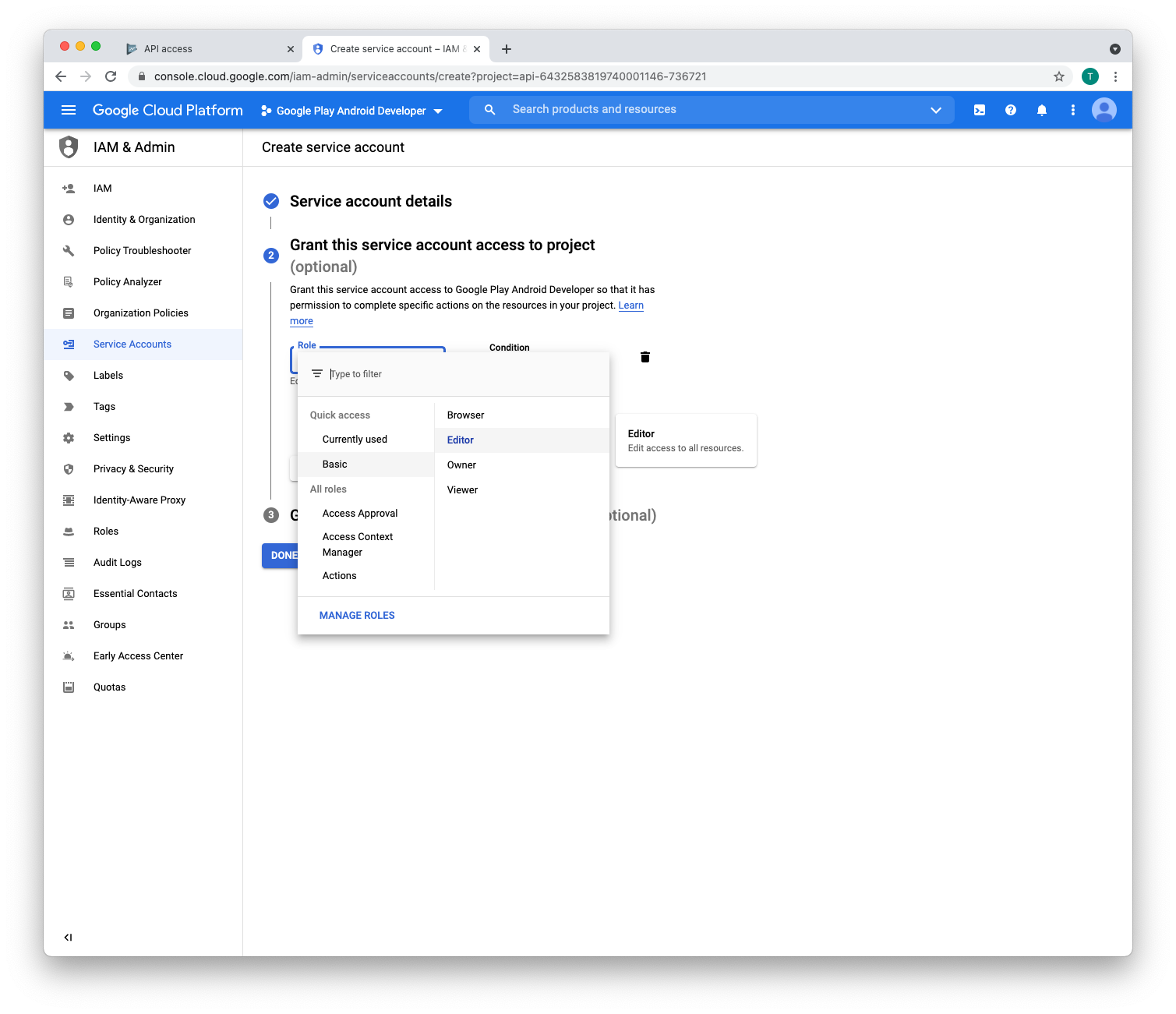 Step 1 to connect LinkFive to your Google Play Store Subscriptions Step 1 to connect LinkFive to your Google Play Store Subscriptions