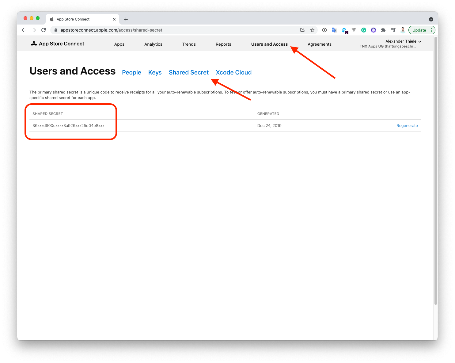 Step 1 to connect LinkFive to your Apple App Store Reports