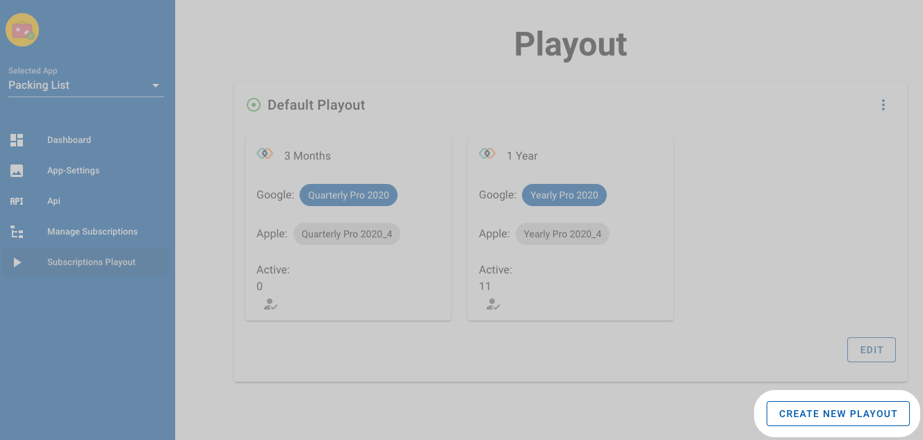 Create a new subscription playout for appstore connect review